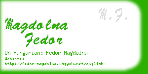 magdolna fedor business card